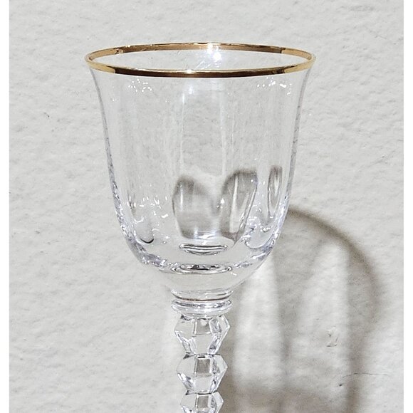 Mikasa Sonata Gold Cordial Glass 6.75" Lead Crystal 2oz Austria elegant vtg - Picture 2 of 6